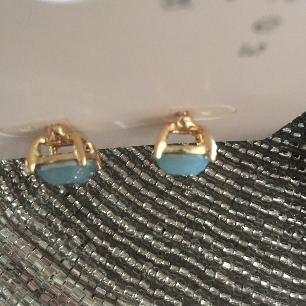 NEW Light Blue Earring Studs - Picture 3 of 5
